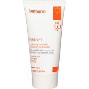 Crema de fata cu protectie solara Ivatherm Sunlight SPF 50+, 50 ml