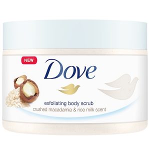 Scrub pentru corp Dove Macadamia & Rice